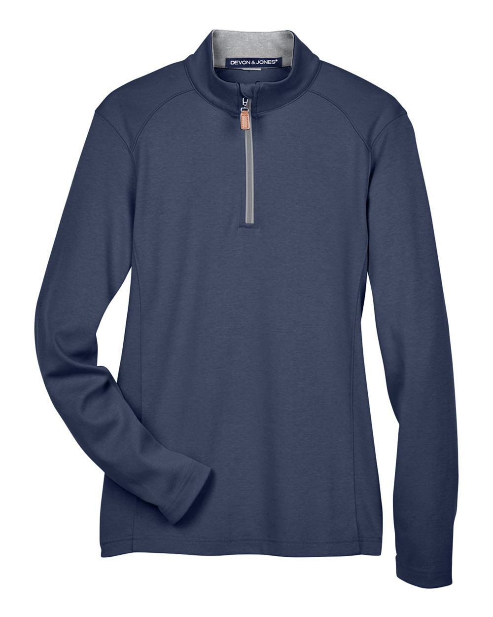 Front View of Navy/ Grey Heather/ Graphite Women's DRYTEC20™ Performance Quarter-Zip Pullover - DG479W