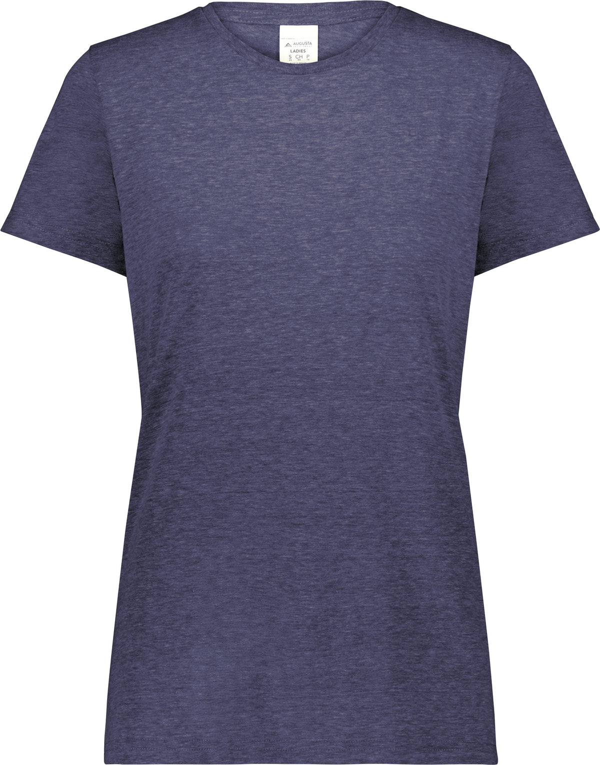 Front View of NAVY HEATHER LDS ALL-DAY C/B TRI BLND TEE