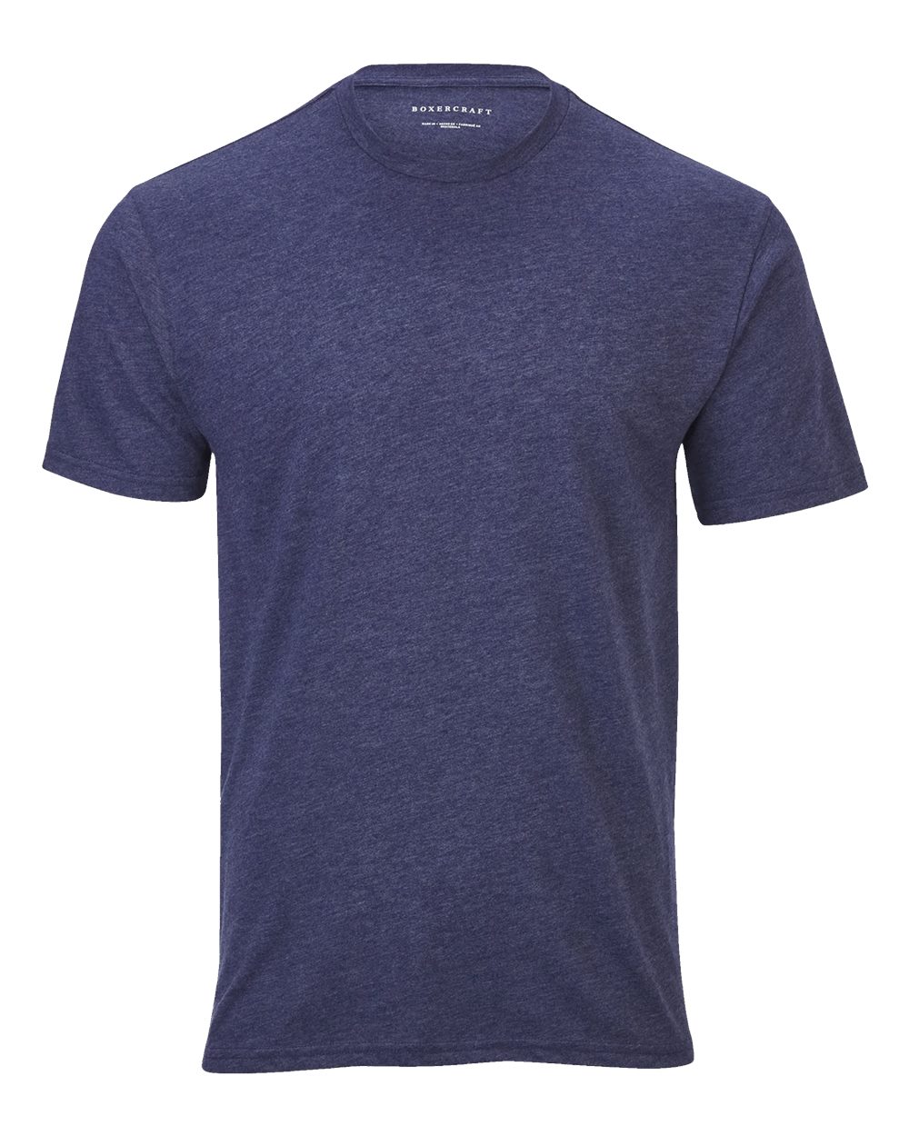 Front View of Navy Heather Tri-Blend T-Shirt - BM2102