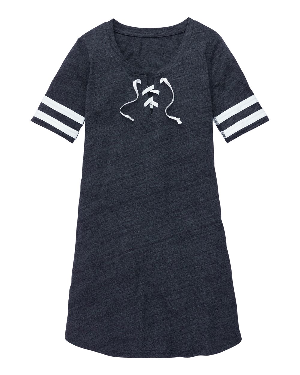 Front View of Navy Heather Women's All-Star Dress - T59