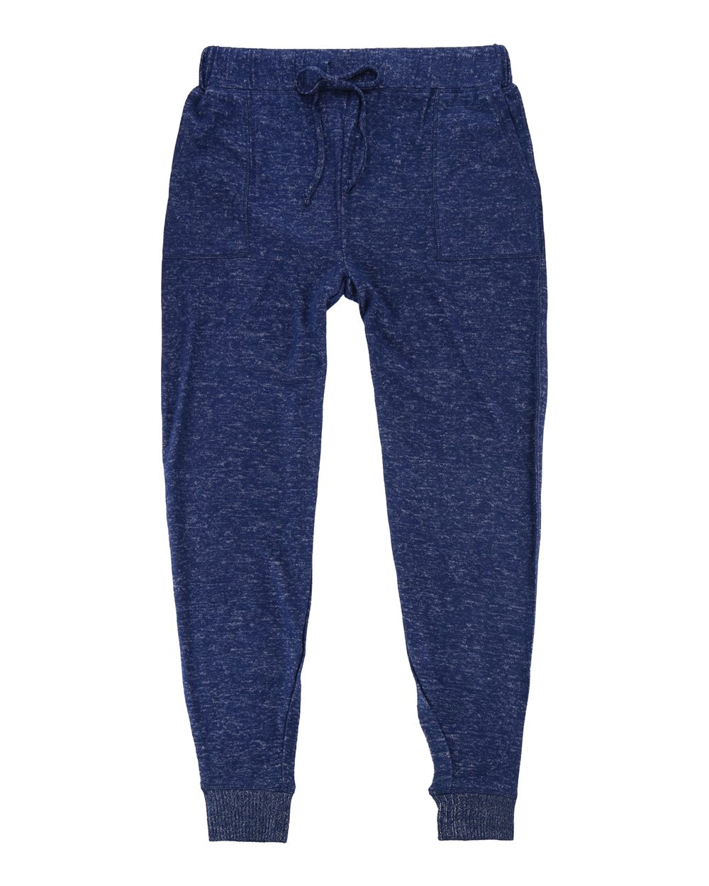 Front View of Navy Heather Women&#39;s Cuddle Fleece Joggers - L09