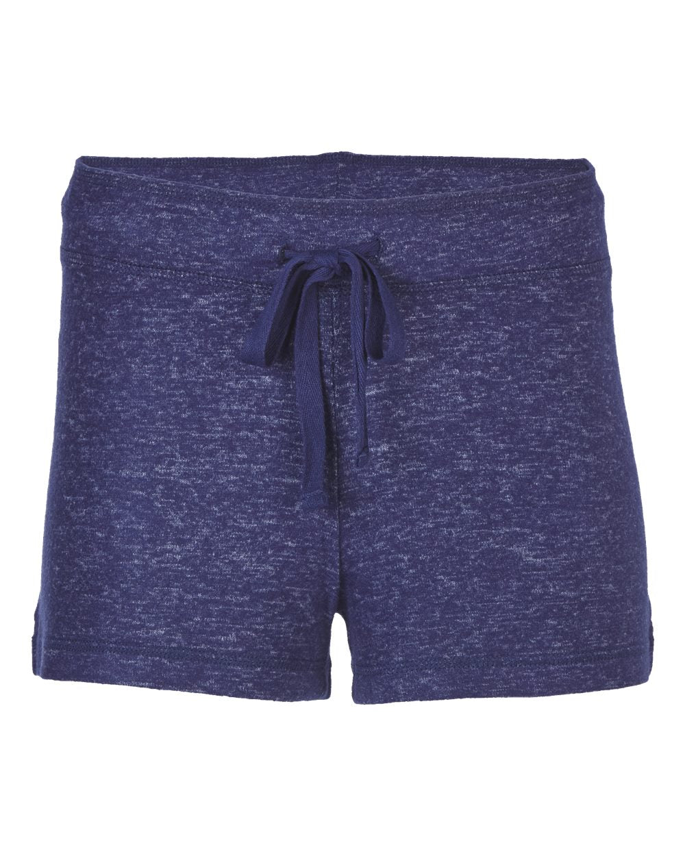 Front View of Navy Heather Women's Cuddle Fleece Shorts - L11