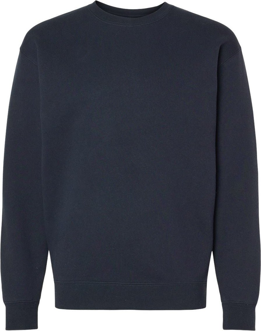 Front View of Navy Heavyweight Crewneck Sweatshirt - IND3000