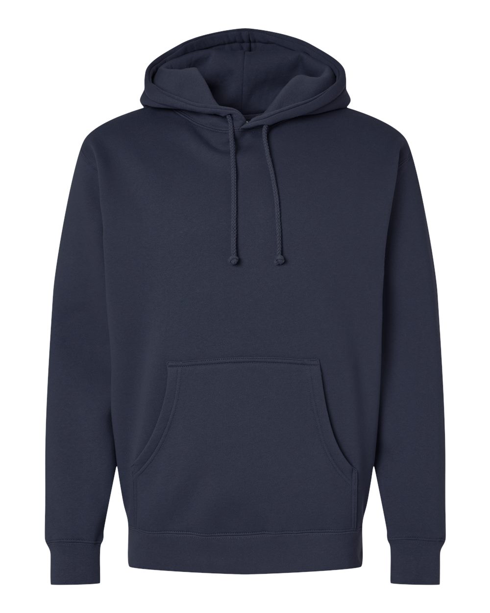 Front View of Navy Heavyweight Hooded Sweatshirt - IND4000