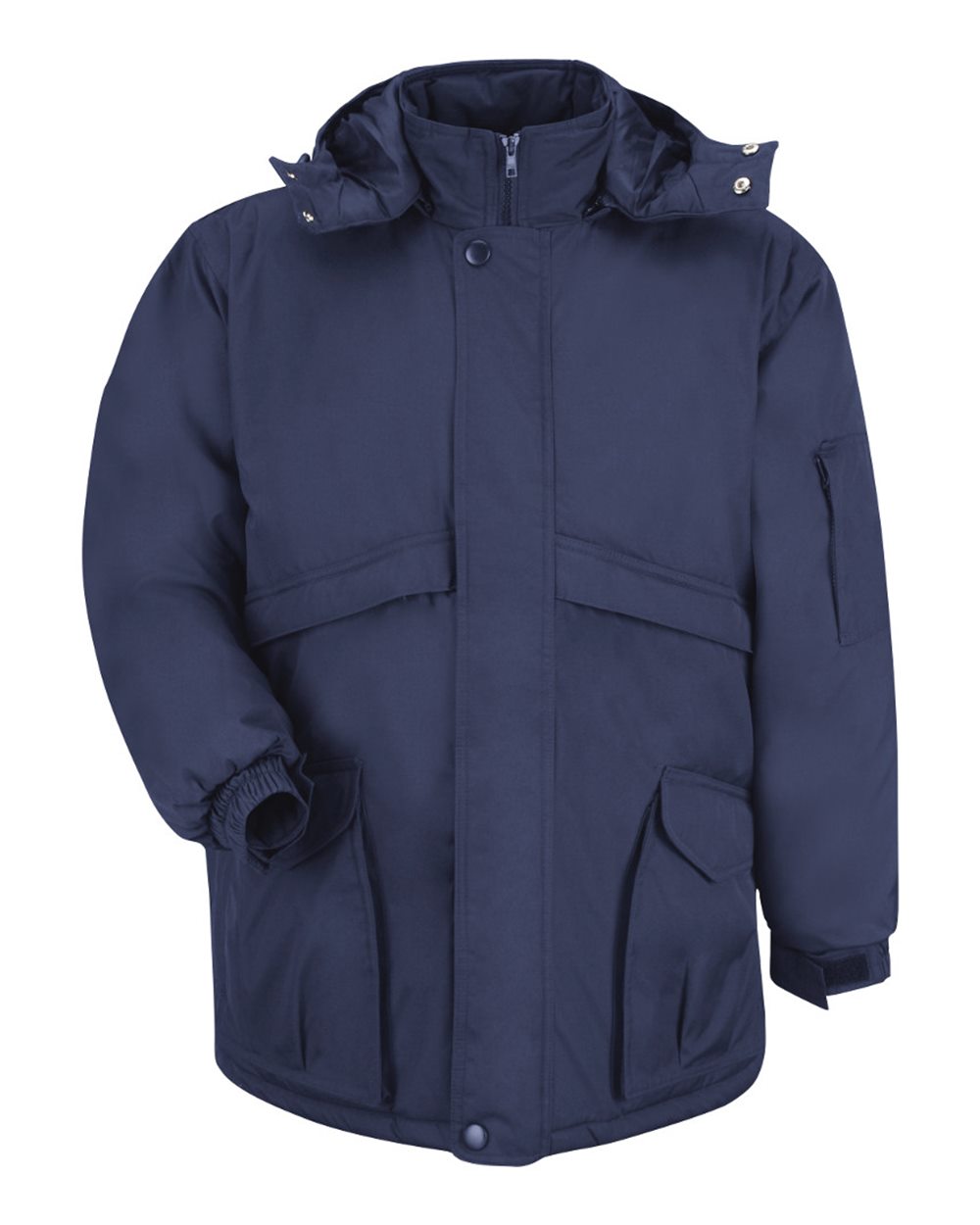 Front View of Navy Heavyweight Parka - JP70