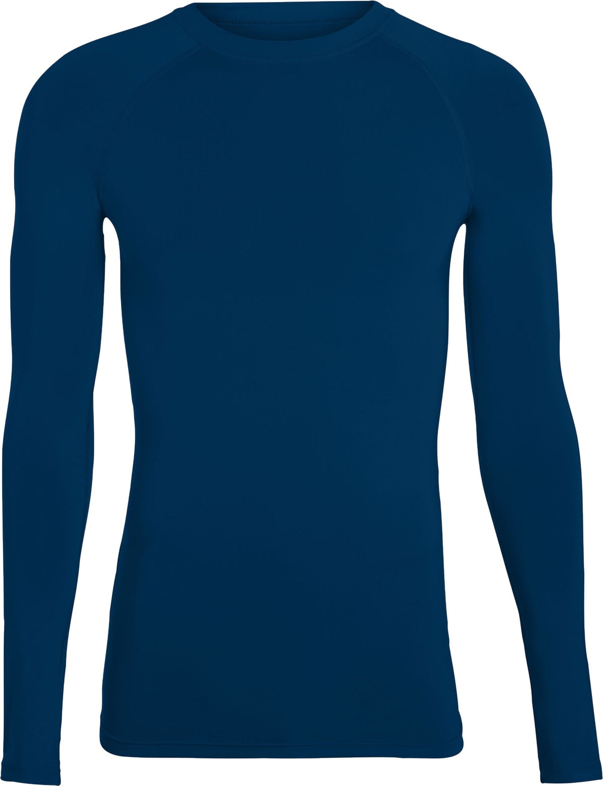 Front View of NAVY HYPERFORM LS COMPRESSION SHIRT