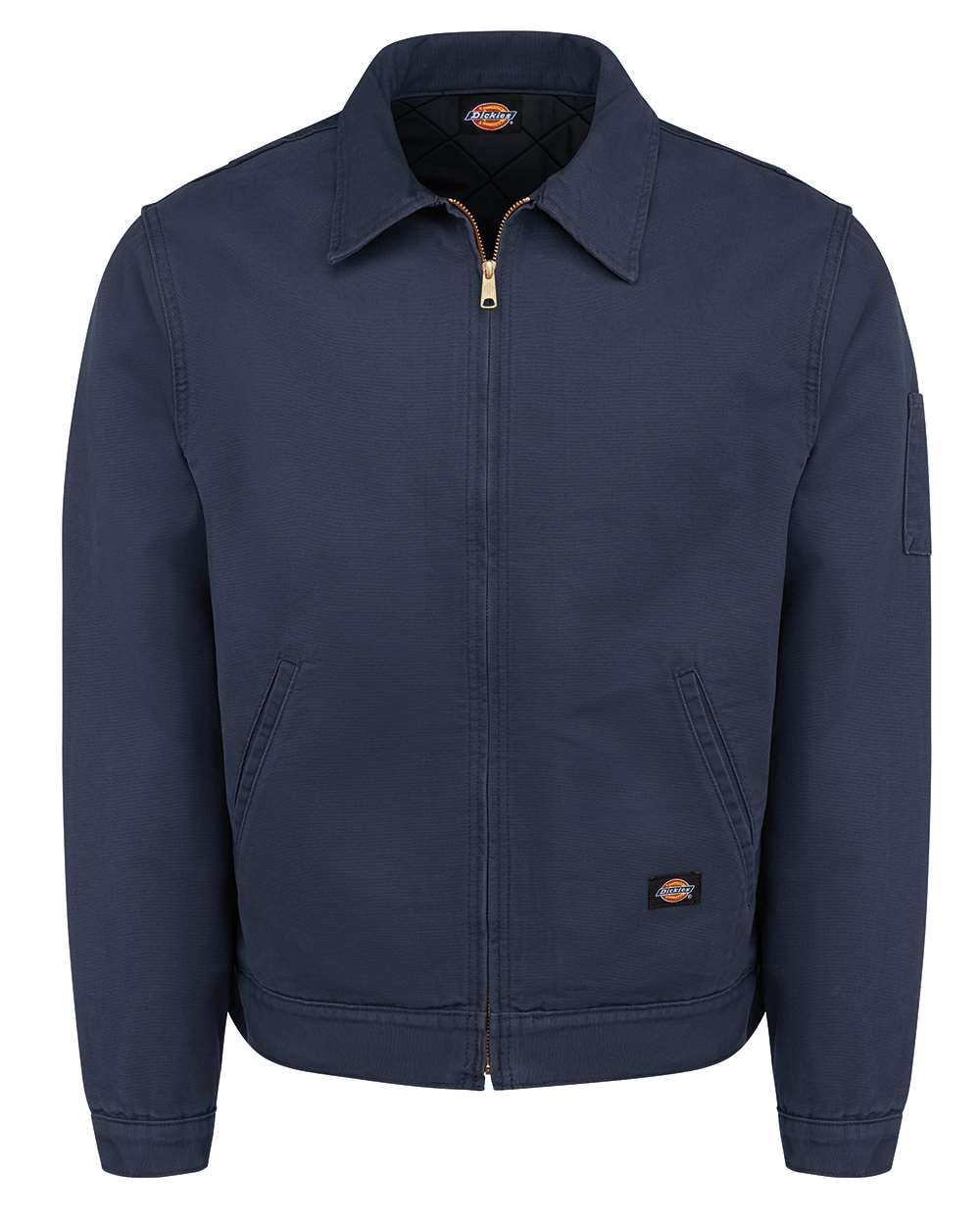Front View of Navy Industrial Duck Jacket - LJ53