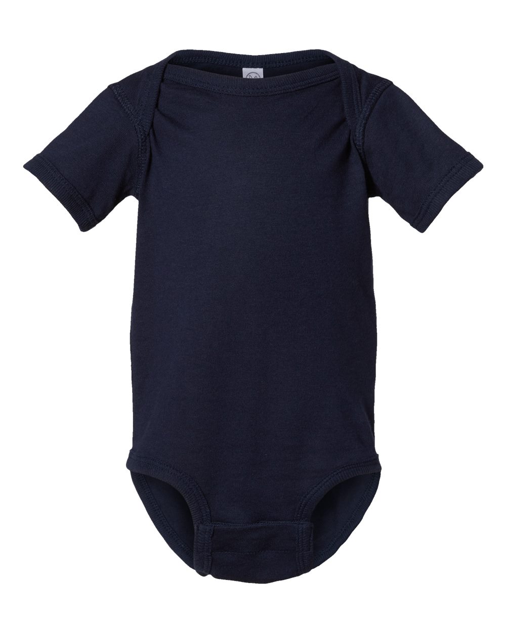 Front View of Navy Infant Fine Jersey Bodysuit - 4424