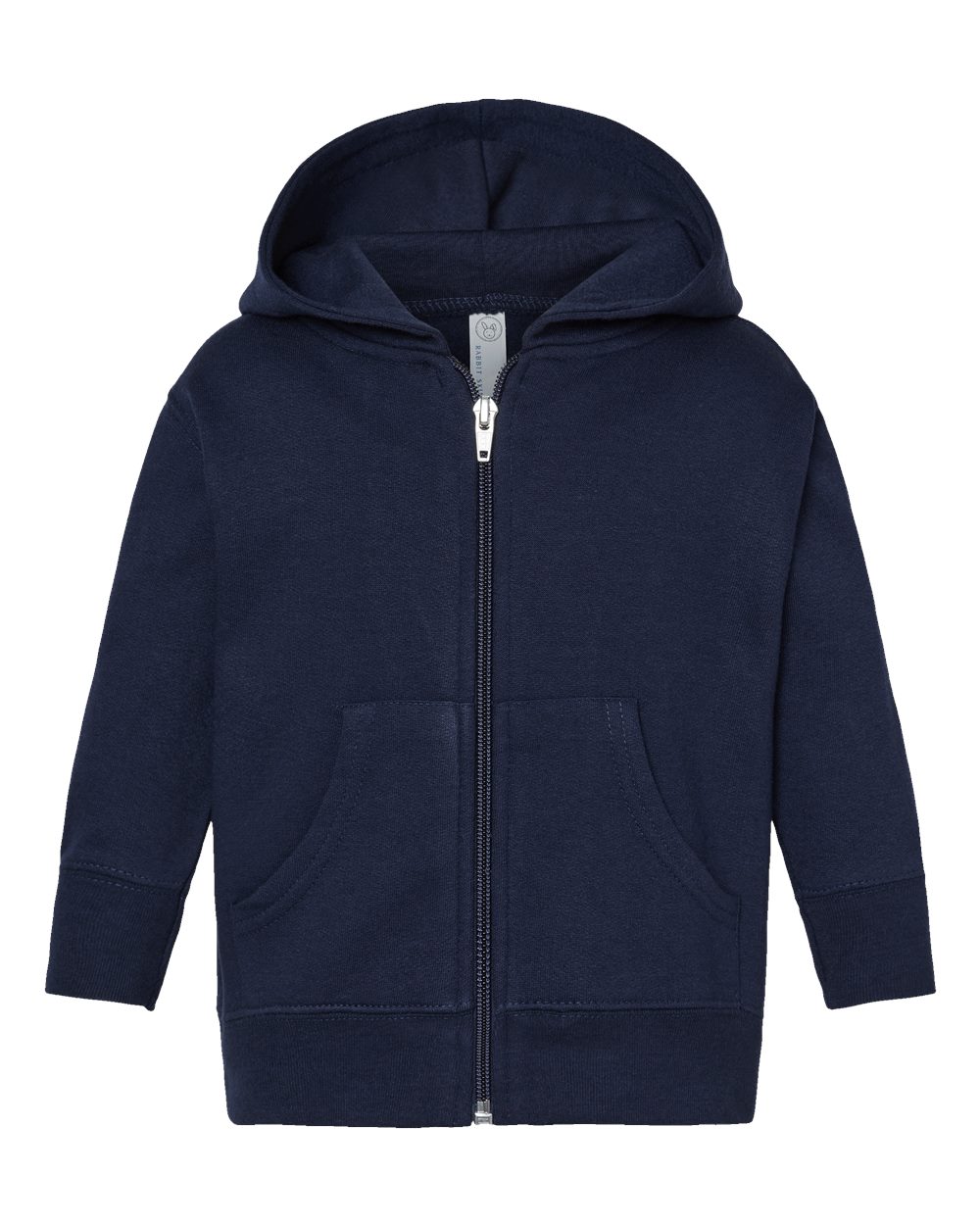 Front View of Navy Infant Full-Zip Fleece Hoodie - 3446
