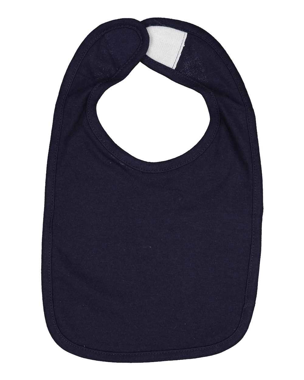 Front View of Navy Infant Premium Jersey Bib - 1005