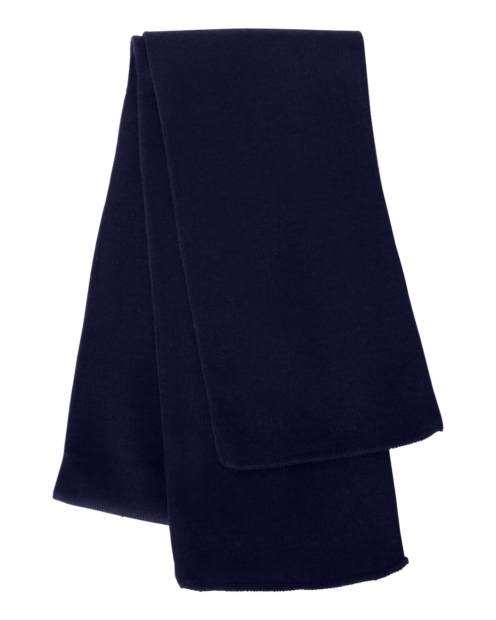 Front View of Navy Knit Scarf - SP04