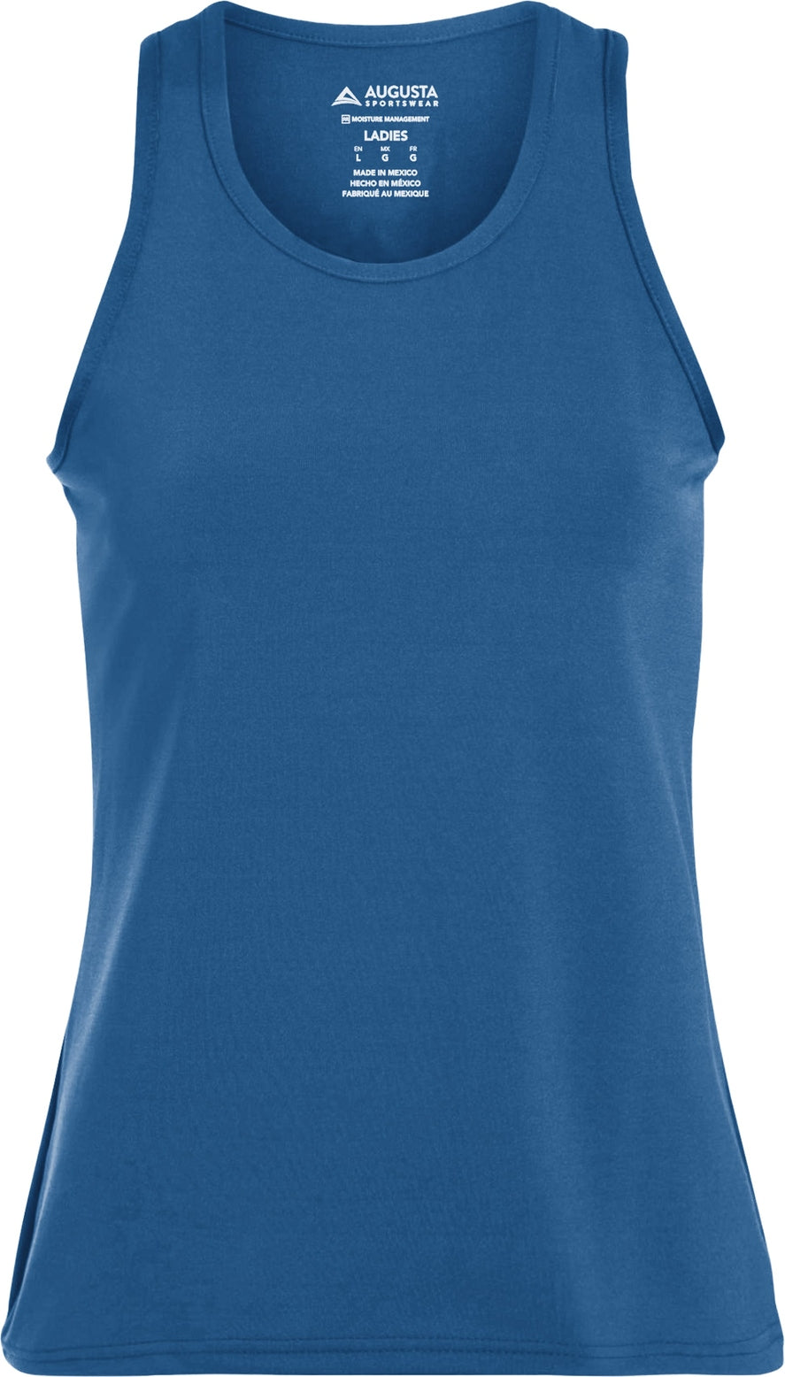 Front View of NAVY LDS P/S SOLID RACERBACK TANK