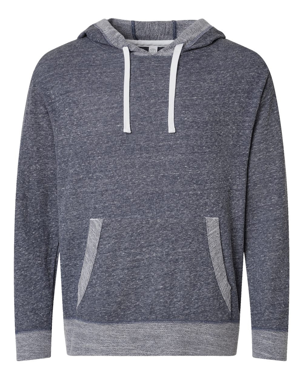 Front View of Navy Melange Harborside Mélange French Terry Hooded Pullover - 6779