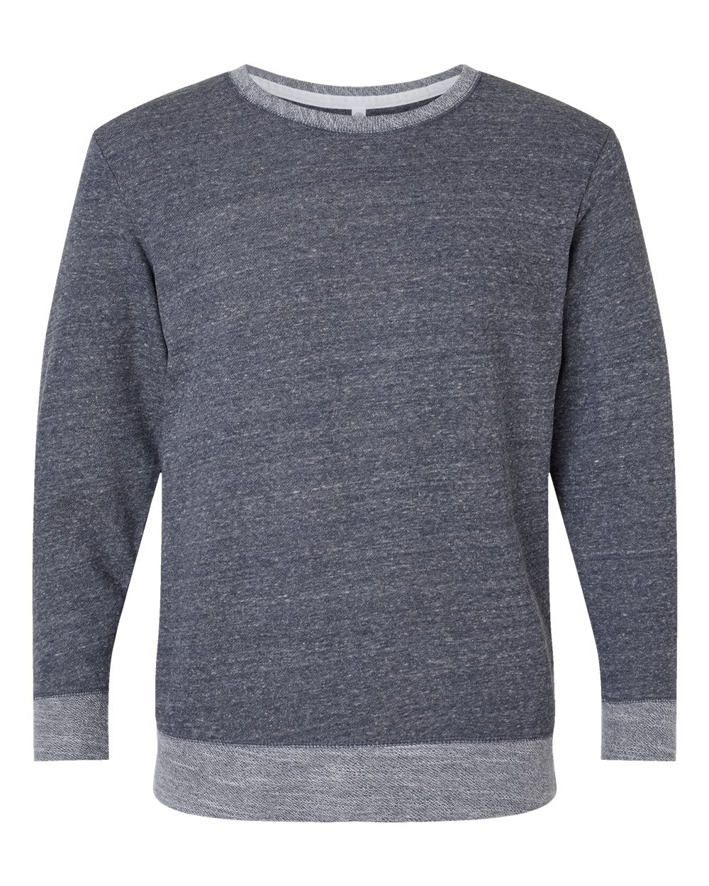 Front View of Navy Melange Harborside Mélange French Terry Pullover - 6965