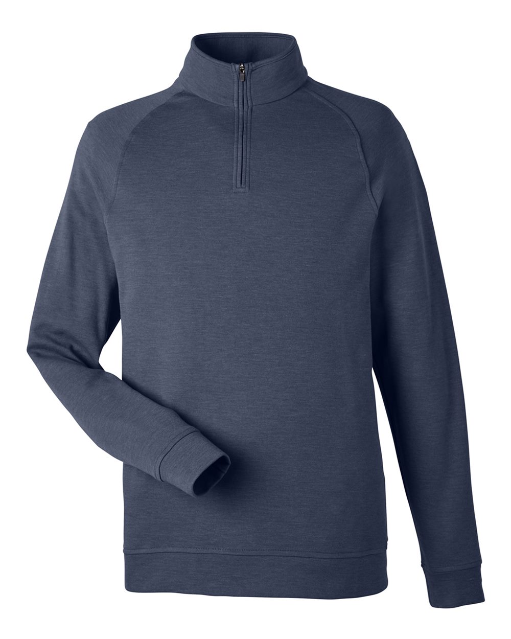 Front View of Navy Melange Men's New Classics® Charleston Quarter-Zip Pullover - DG481