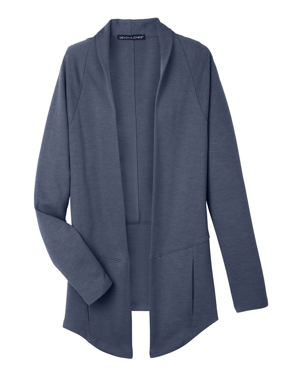 Front View of Navy Melange Women's New Classics® Charleston Cardigan - DG481W