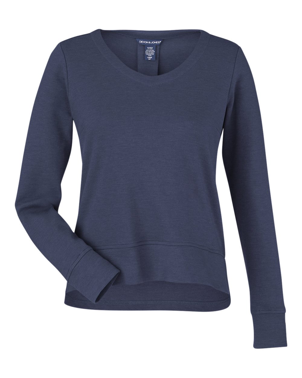 Front View of Navy Melange Women's New Classics® Charleston Pullover - DG482W