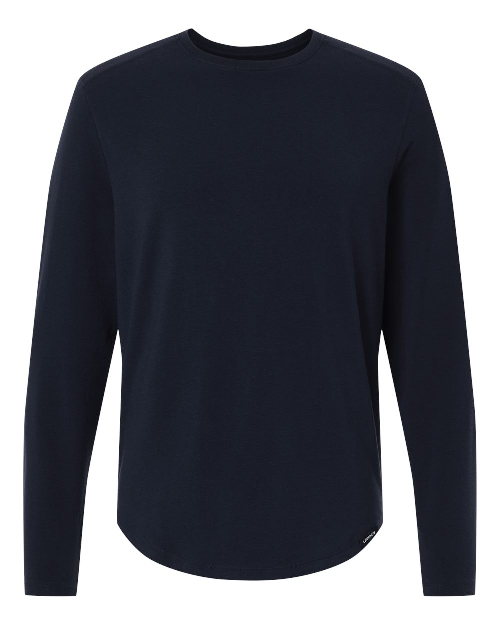Front View of Navy Men's Aviation Long Sleeve T-Shirt - LSM00T020 plain