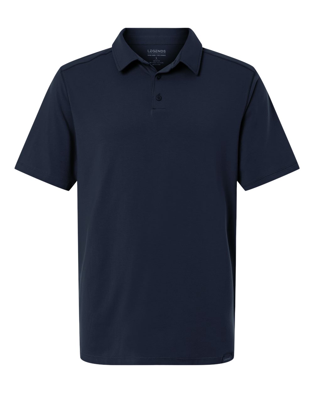 Front View of Navy Men's Aviation Polo - SSM00T024 plain