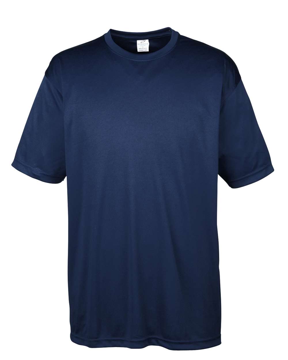 Front View of Navy Men's Cool & Dry Basic Performance T-Shirt - 8620