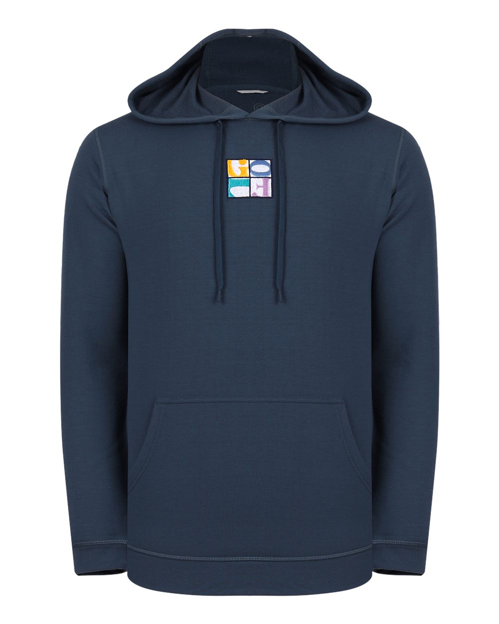 Front View of Navy Men&#39;s Hough Hooded Sweatshirt - SWH500