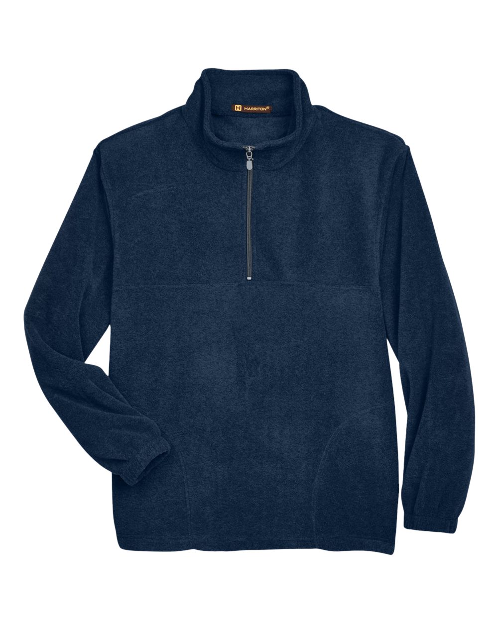 Front View of Navy Men's Quarter-Zip Fleece Pullover - M980