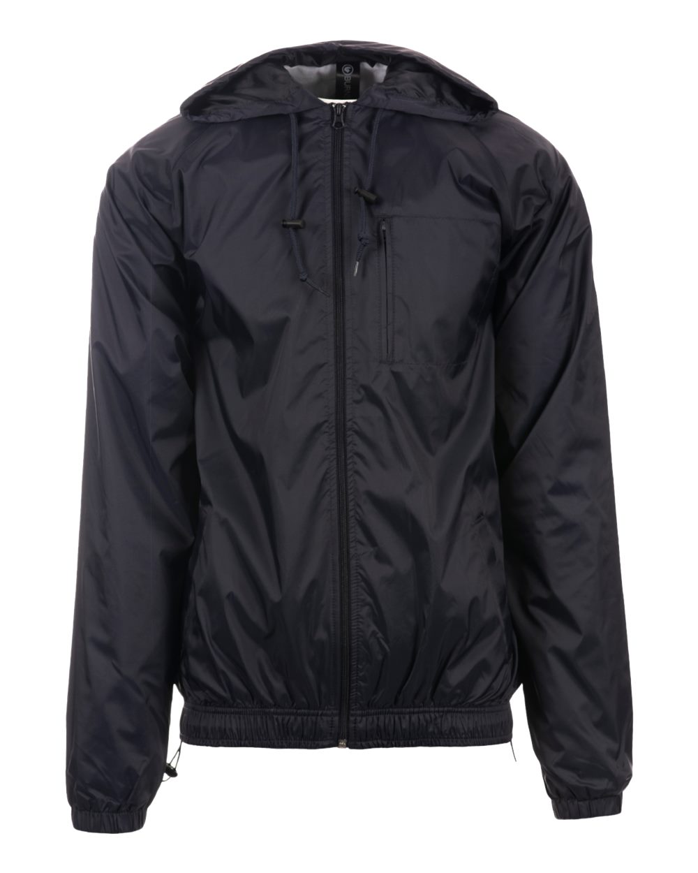 Front View of Navy Mentor Hooded Coach&#39;s Jacket - 9728