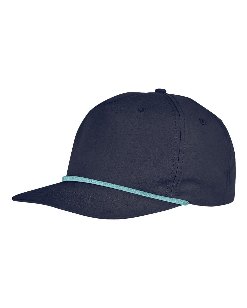 Front View of Navy/ Mint Golf Cap - BA671
