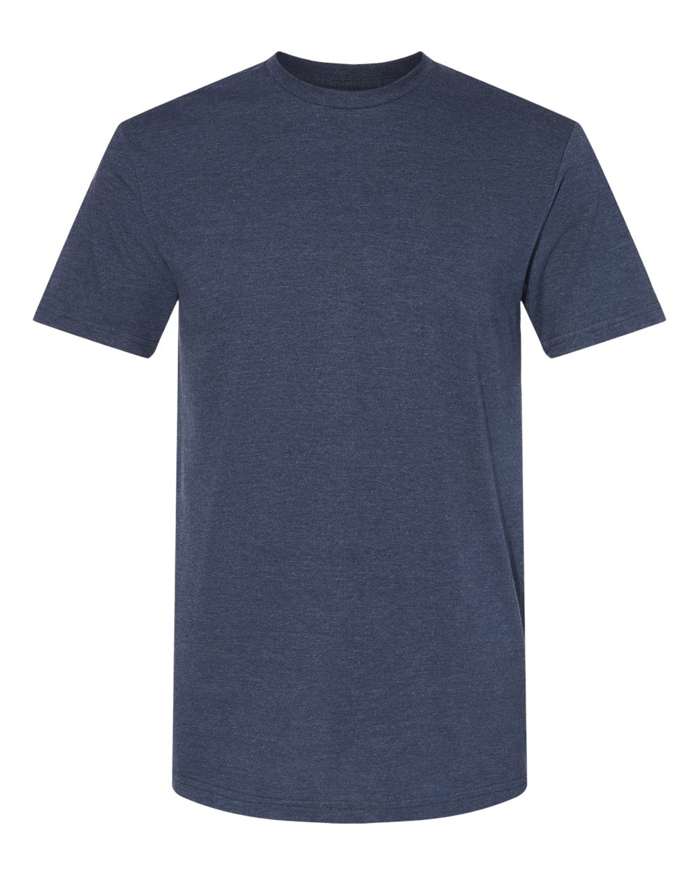 Front View of Navy Mist Softstyle® CVC T-Shirt - 64000CVC