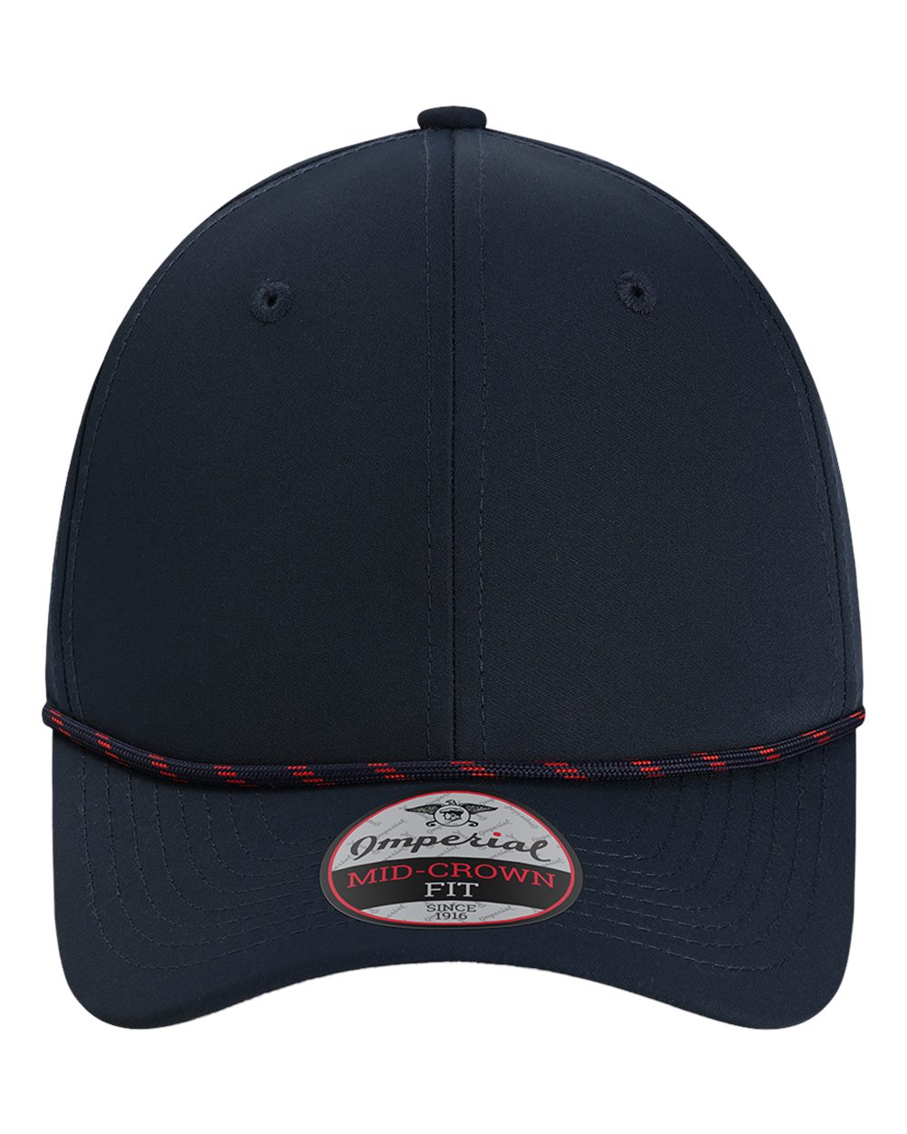 Front View of Navy/ Navy/ Red The Wingman Cap - 7054