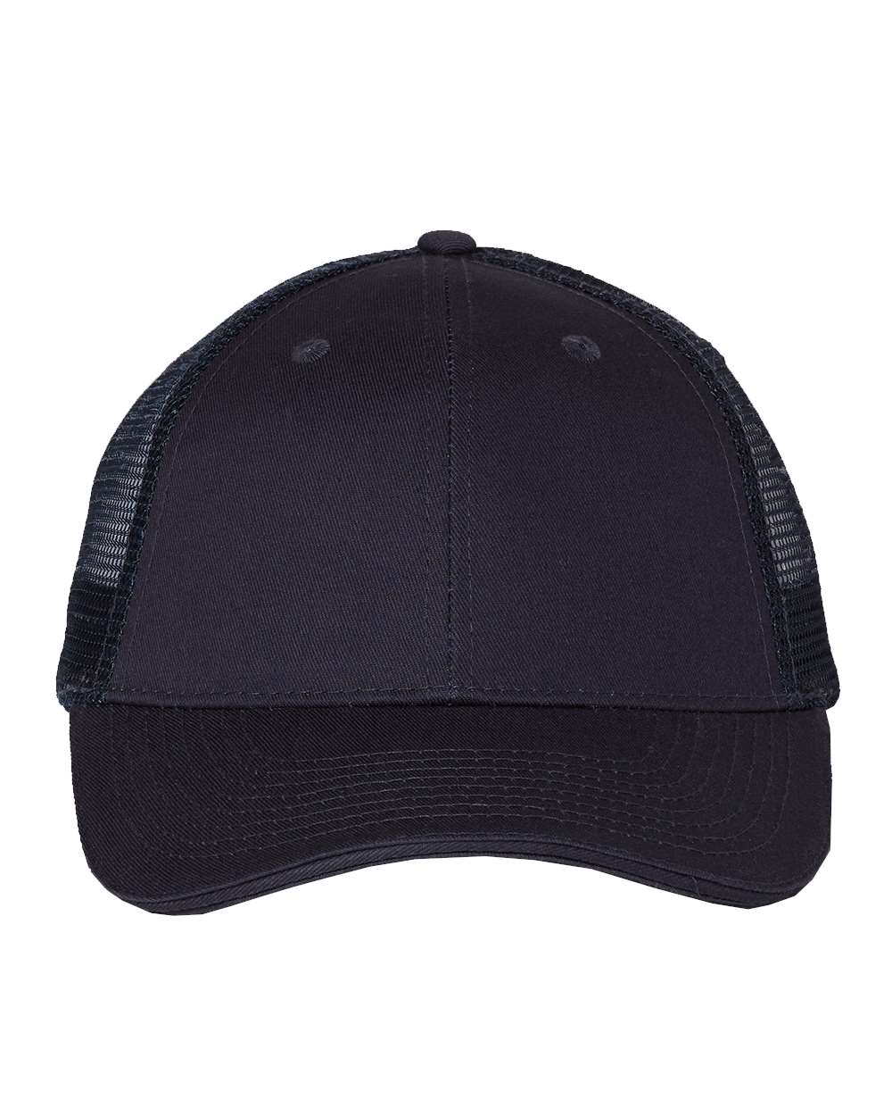 Front View of Navy/ Navy Sandwich Trucker Cap - S102
