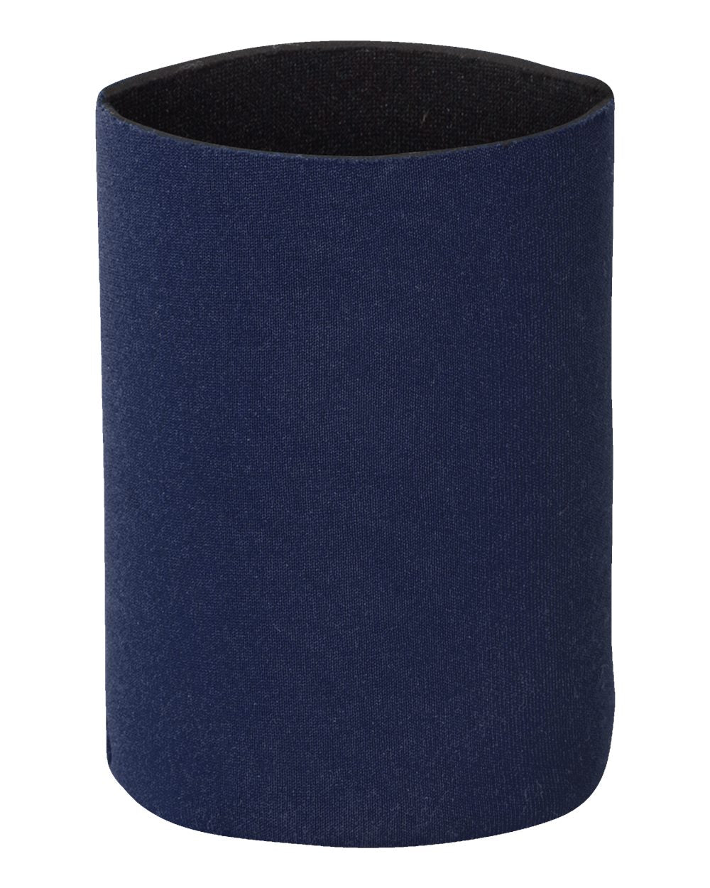 Front View of Navy Neoprene Can Holder - FT007