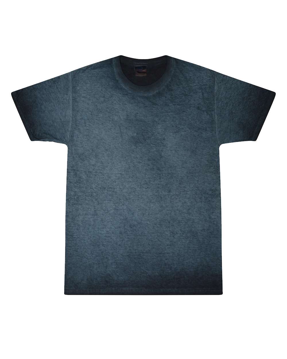 Front View of Navy Oil Wash T-Shirt - 1310
