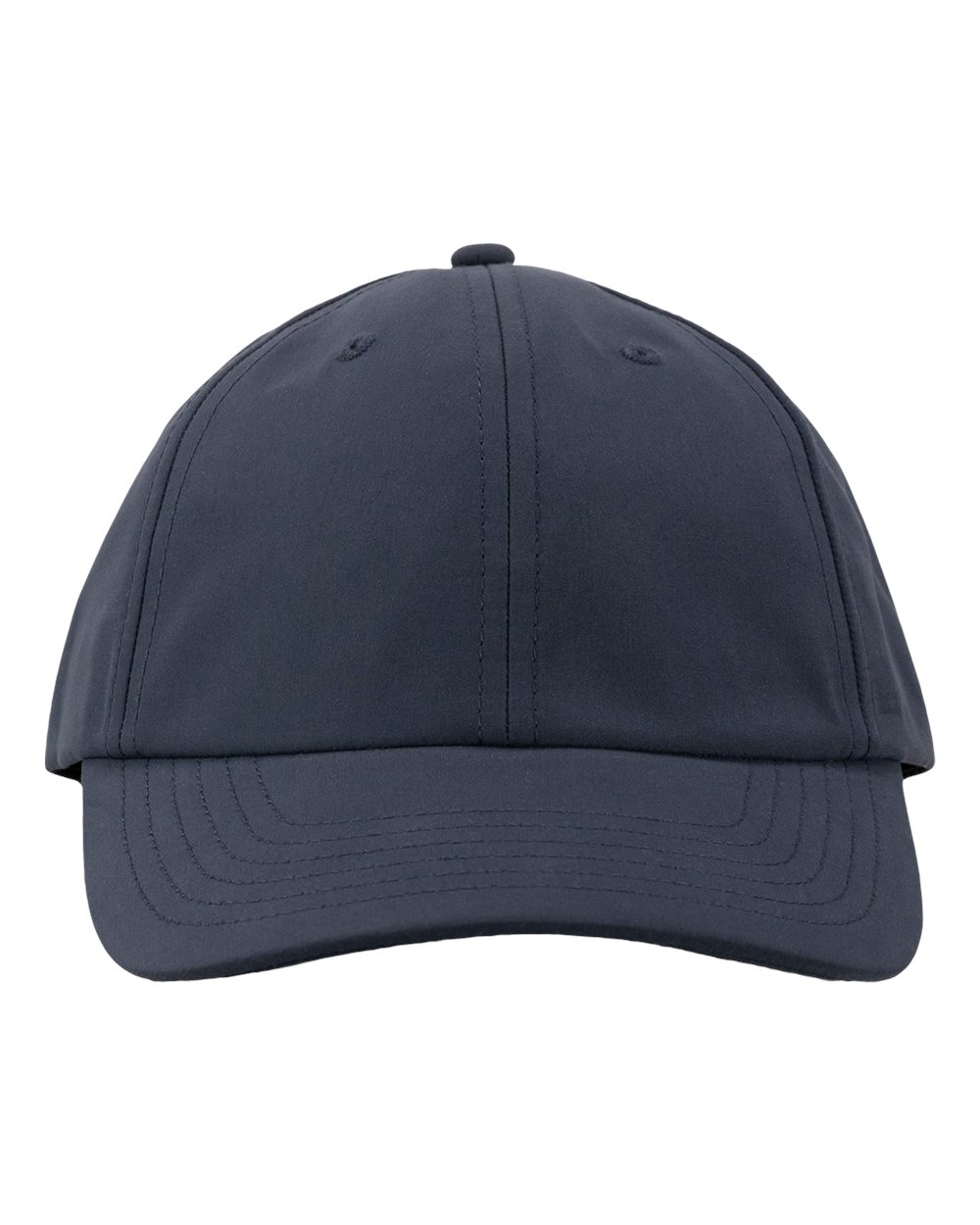 Front View of Navy Performance Microfiber Cap - SM140
