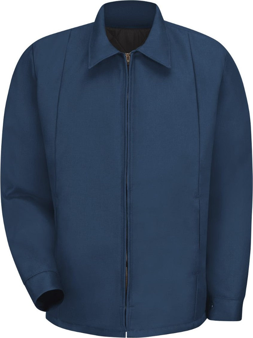 Front View of Navy Perma-Lined Panel Jacket - JT50