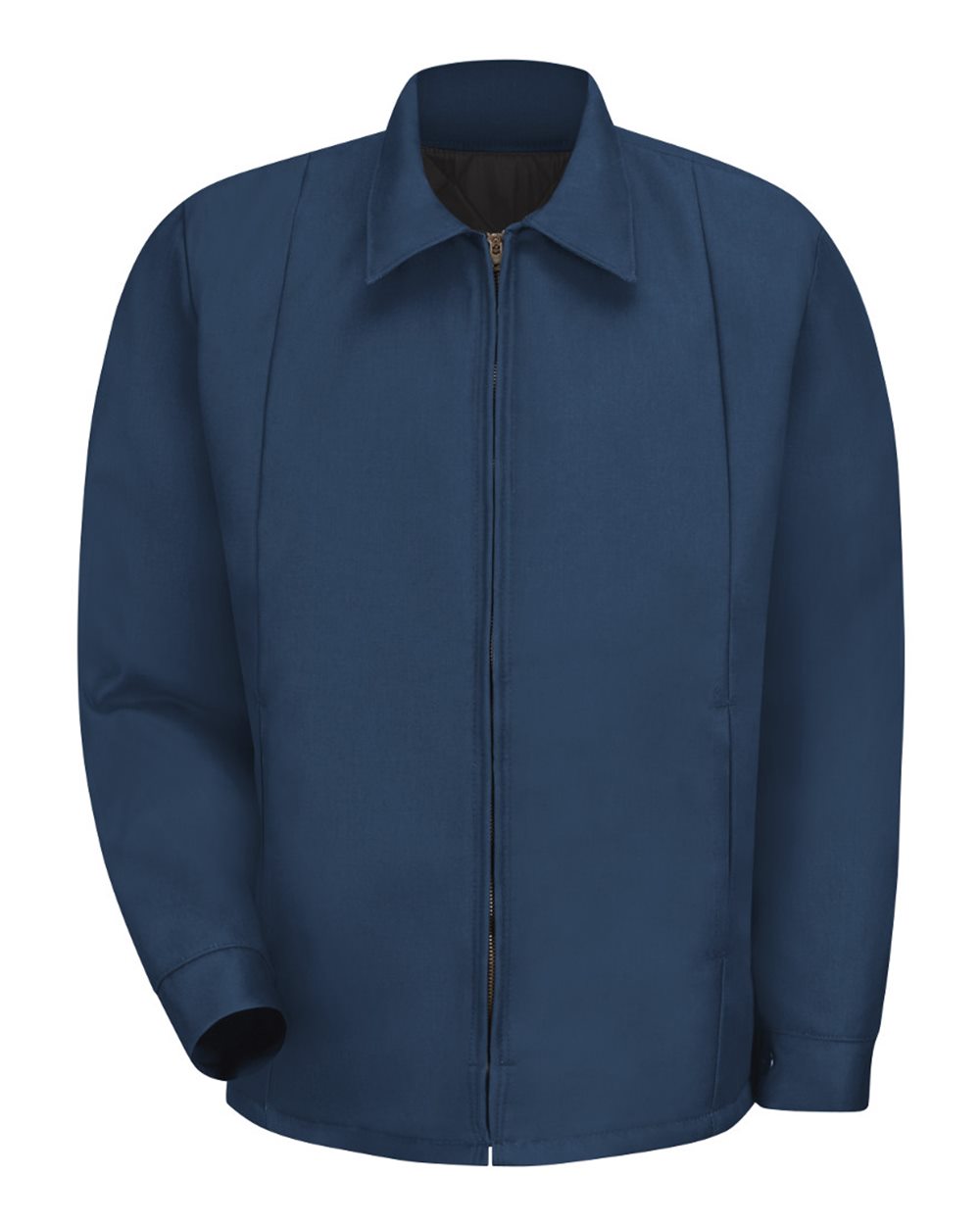 Front View of Navy Perma-Lined Panel Jacket - Tall Sizes - JT50T