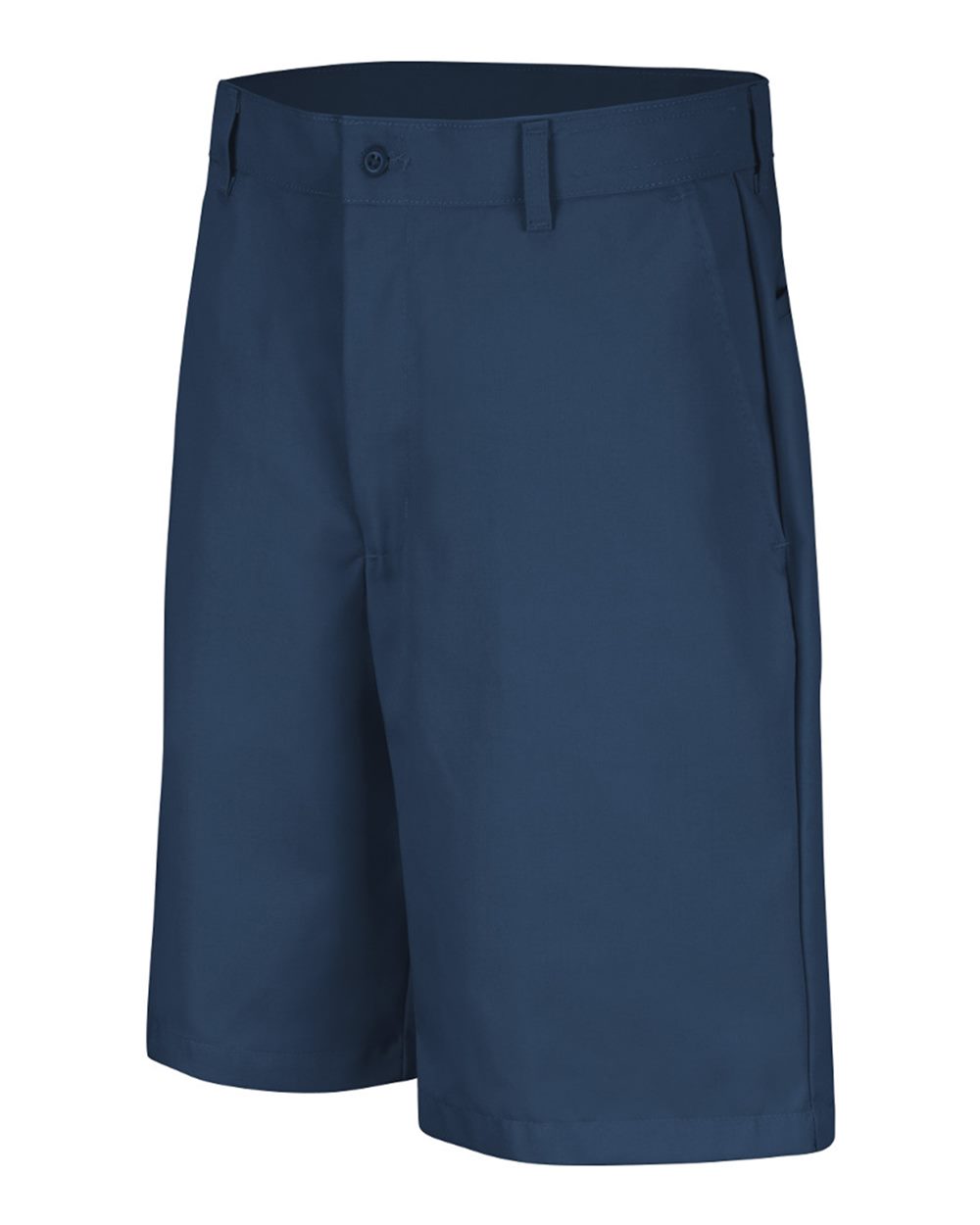 Front View of Navy Plain Front Shorts - Odd Sizes - PT26ODD