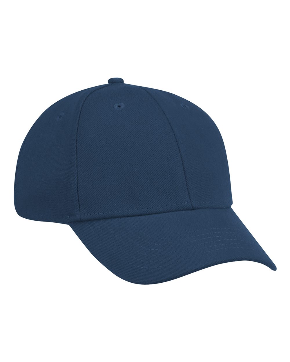 Front View of Navy Polyester Ball Cap - HB20