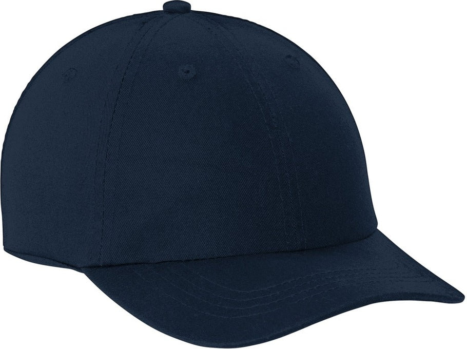 Front View of Navy Port Authority Washed Twill Cap. CP78