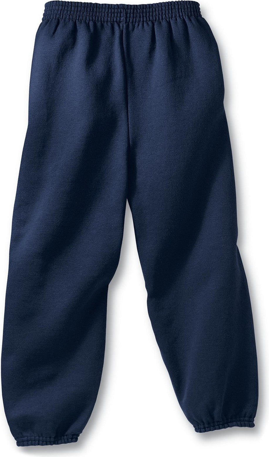 Front View of Navy Port & Co Essential Fleece Sweatpant with Pockets. PC90P