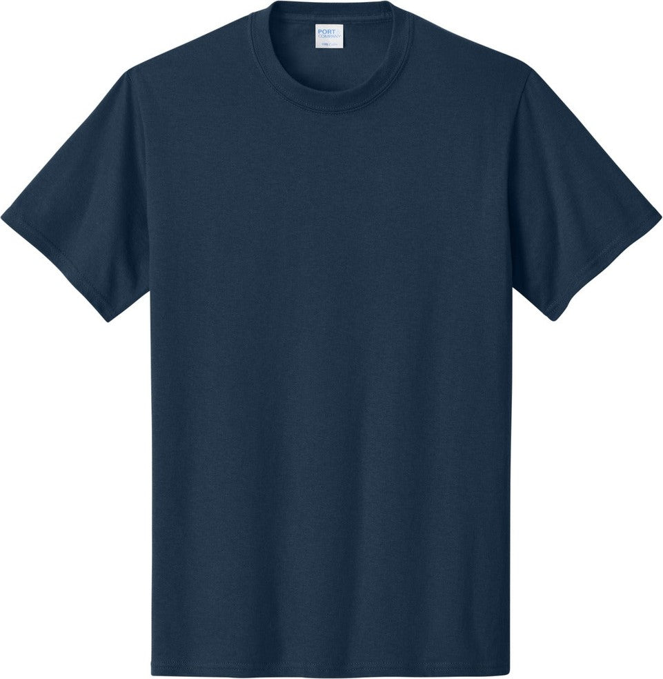 Front View of Navy Port & Co Tall Core Cotton Tee PC54T