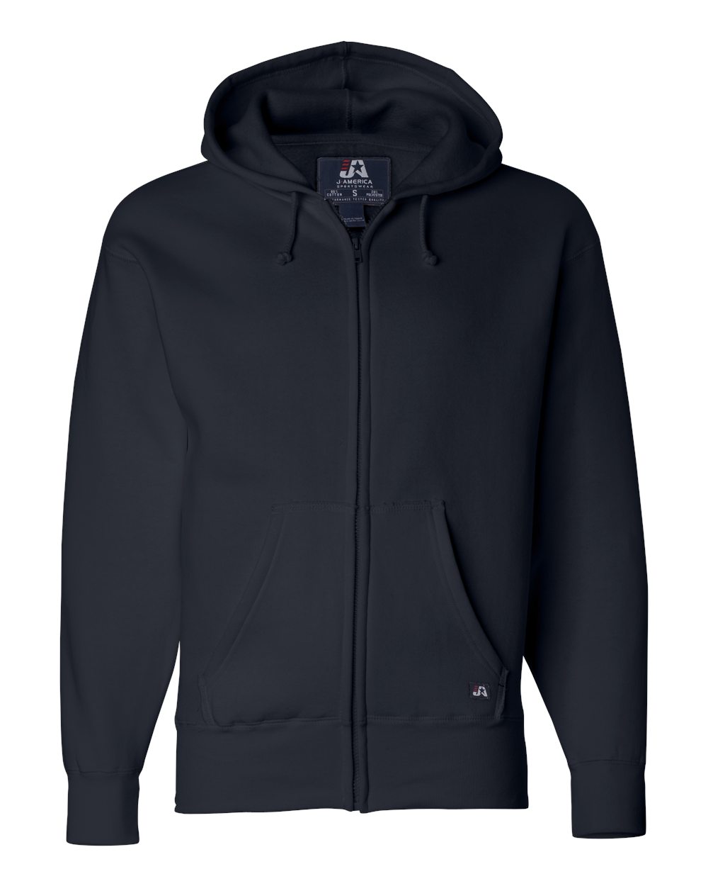 Navy Premium Full-Zip Hooded Sweatshirt - 8821