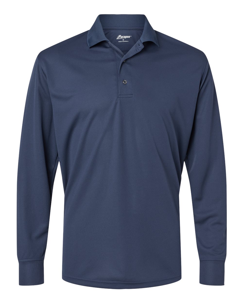 Front View of Navy Prescott Long Sleeve Polo - 110