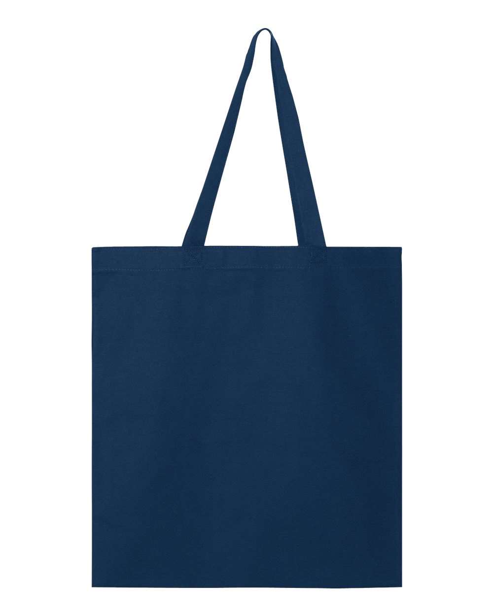 Front View of Navy Promotional Tote - Q800
