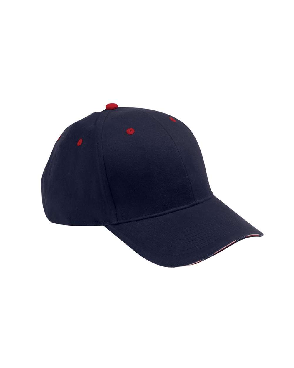 Front View of Navy/ Red Patriot Cap - PA102