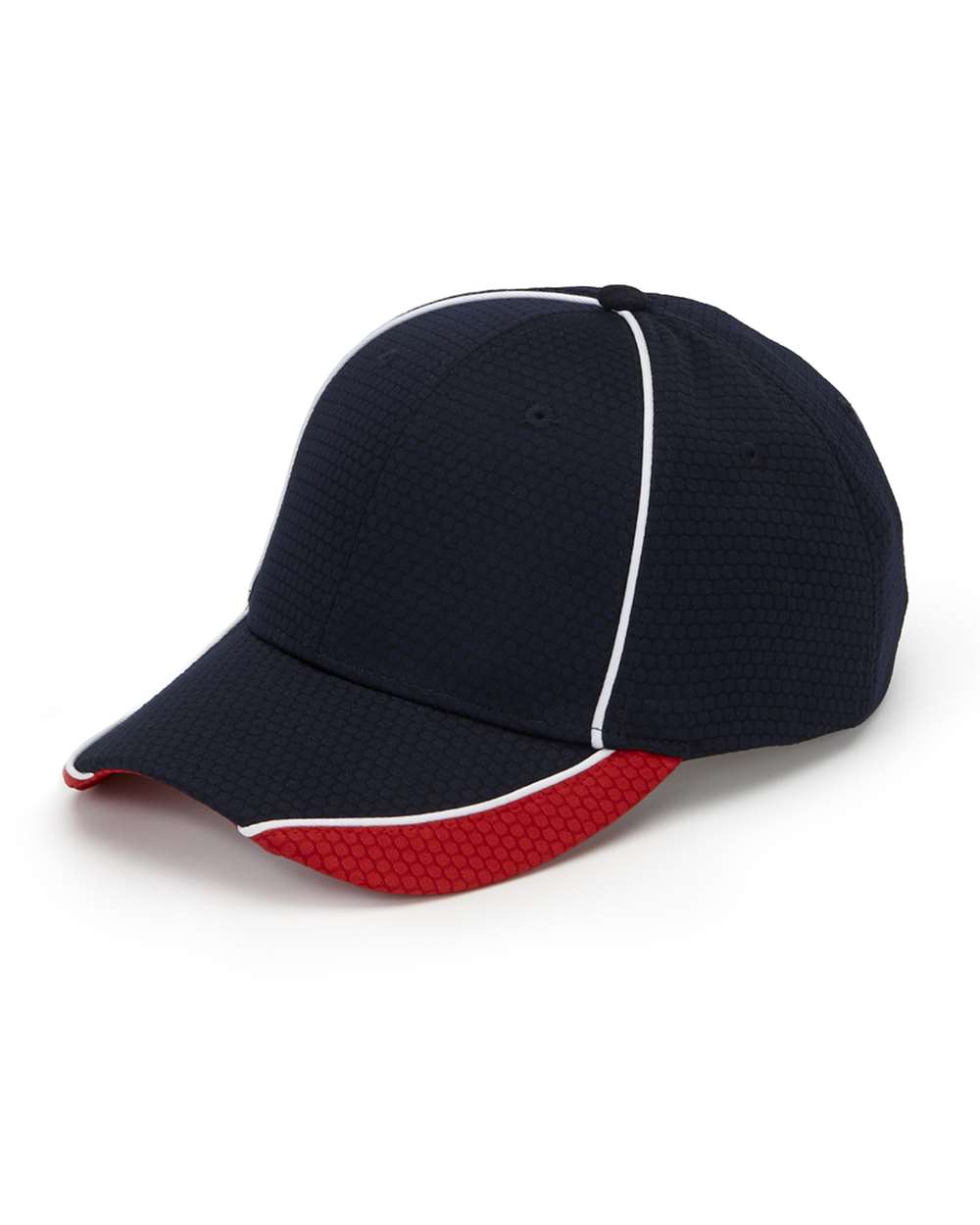 Front View of Navy/ Red/ White First String Cap - DP102