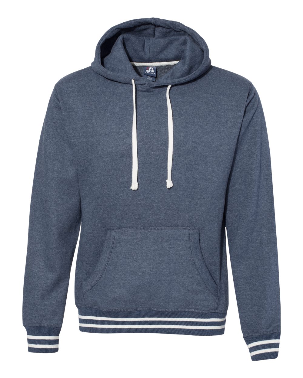 Front View of Navy Relay Hooded Sweatshirt - 8649