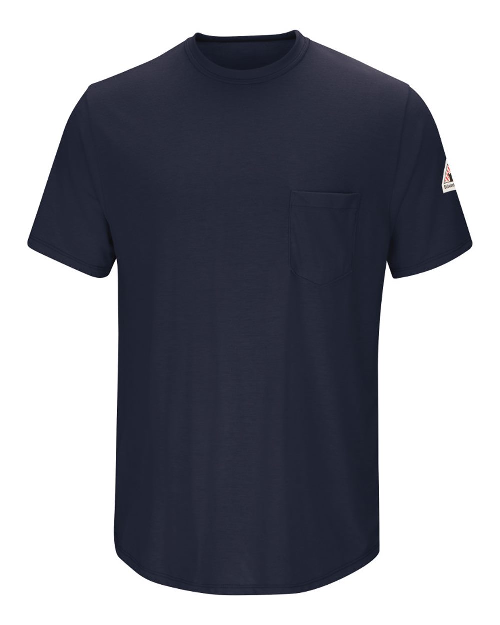 Front View of Navy Short Sleeve Lightweight T-Shirt - Tall Sizes - SMT6T