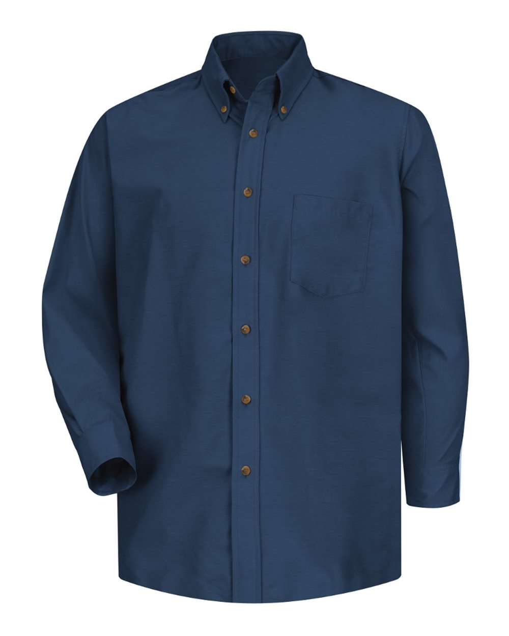 Front View of Navy - Sleeve 36/37 Poplin Dress Shirt - SP90