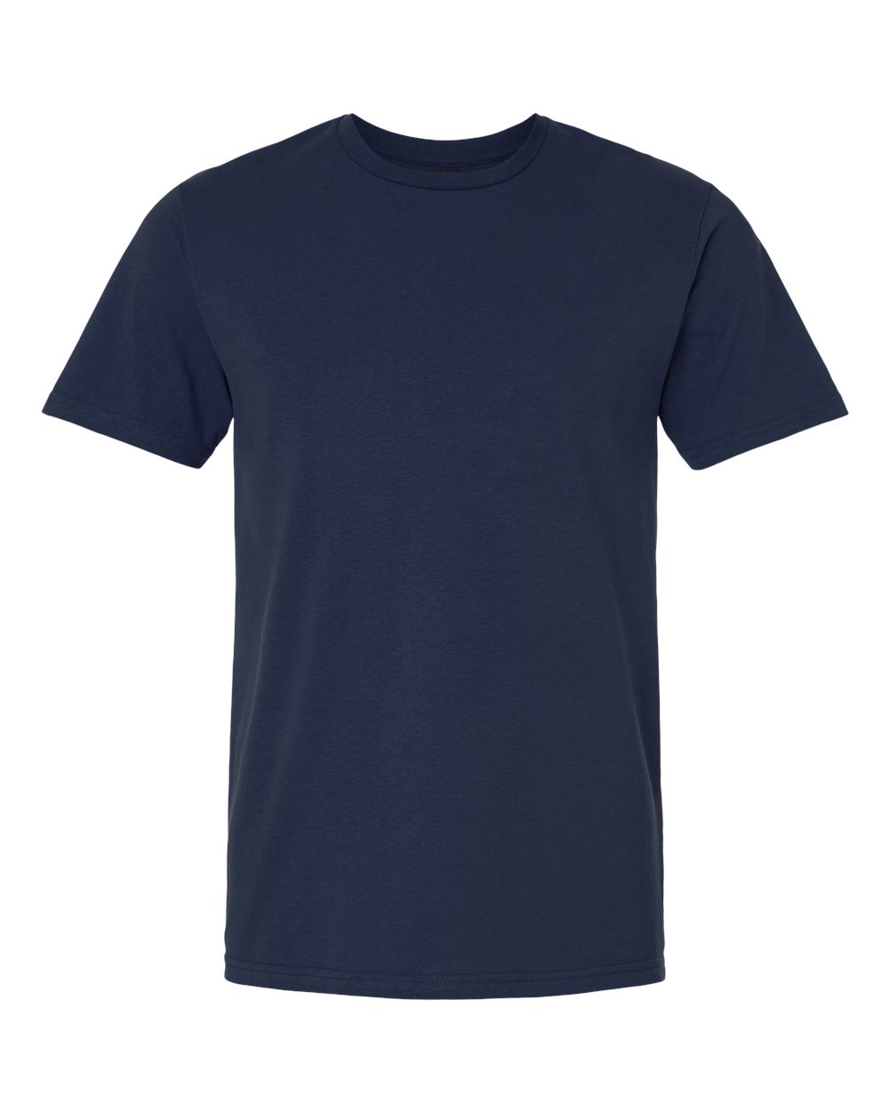 Front View of Navy Softstyle® Lightweight T-Shirt - 980